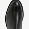 Čierne dámske kožené chelsea topánky so semišovým detailom GANT Lydia