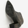 Čierne dámske kožené členkové vzorované topánky Vagabond Saida