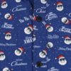 Modrá košeľa s vianočným motívom ONLY & SONS Owen Christmas