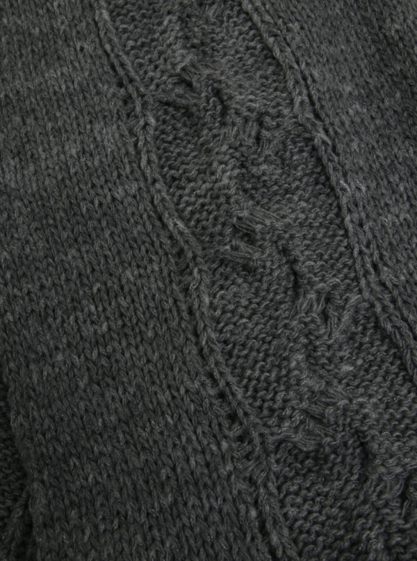 Sivý dámsky vlnený šál so vzorom Calvin Klein Elza