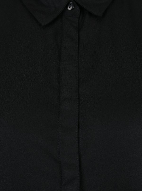 Čierna košeľa s čipkou na rukávoch VERO MODA Banja