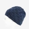 Modrá vlnená pletená čiapka s jemným vzorom Tranquillo Tea