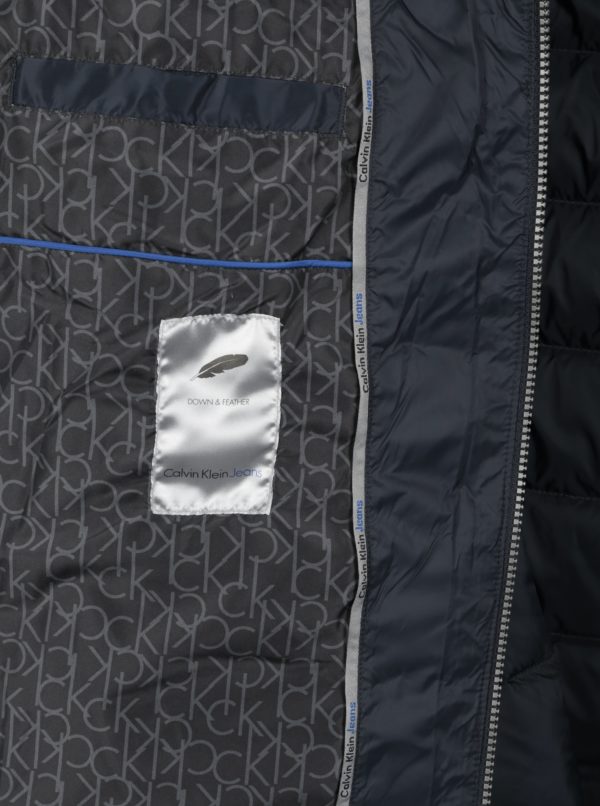 Čierny pánsky prešívaný bomber Calvin Klein Jeans Opron