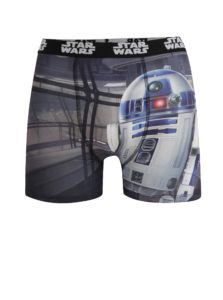 Čierno-sivé pánske boxerky s potlačou Star Wars