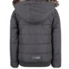Hnedá chlapčenská prešívaná zimná bunda s umelým kožúškom 5.10.15.