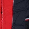 Červená dámska vodovzdorná páperová bunda Tommy Hilfiger Cress Down