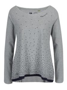 Sivé dámske voľné bodkované tričko Ragwear Tilda Organic