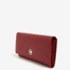 Červená dámska vzorovaná kožená peňaženka KARA