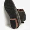 Čierne dámske členkové kožené vodovzdorné zimné topánky na nízkom podpätku SOREL