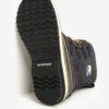 Tmavosivé dámske kožené vodovzdorné zimné topánky s umelým kožúškom SOREL