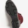 Vínové kožené členkové topánky s lesklými detailmi bugatti Gesa