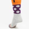 Oranžovo-sivé vzorované unisex ponožky V páru
