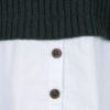 Tmavozelený sveter s prímesou vlny a všitým košeľovým dielom Noisy May Nami
