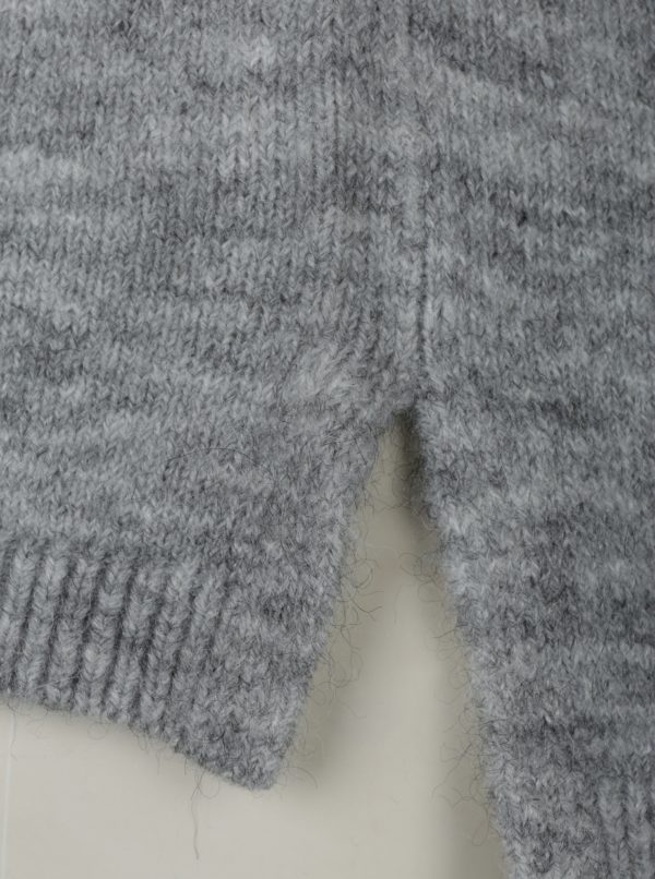 Sivý dámsky melírovaný sveter s prímesou vlny z alpaky s.Oliver
