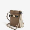 Hnedá crossbody kabelka s koženými detailmi Liberty by Gionni Janine