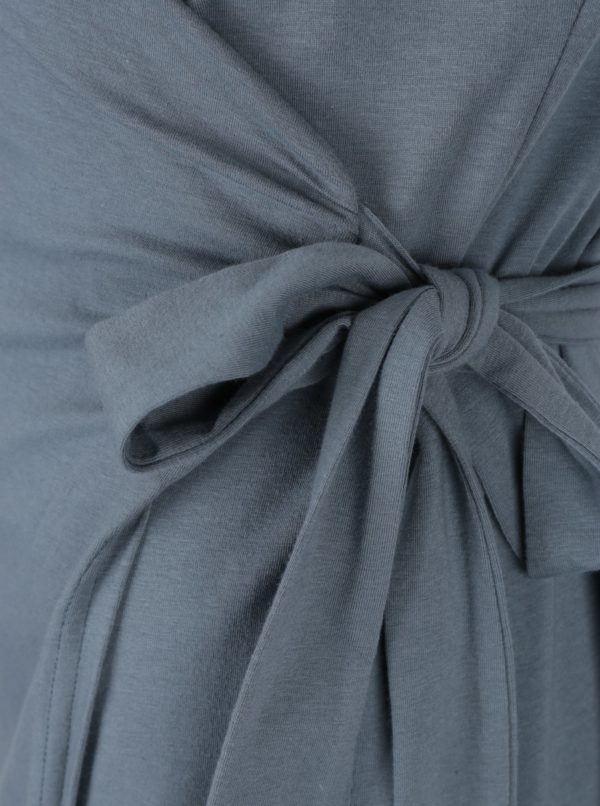 Sivomodré zavinovacie šaty Skunkfunk Nagore