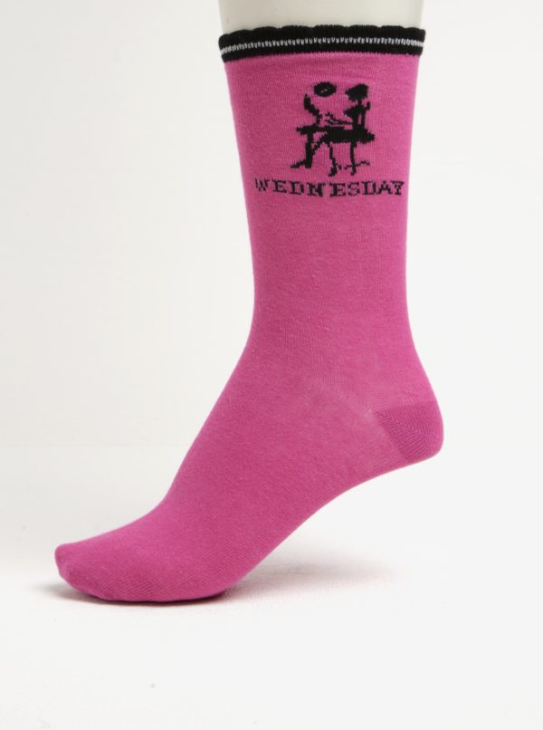 Fialovo-ružová darčeková súprava piatich párov dámskych ponožiek Something Special