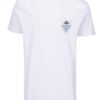 Biele pánske modern fit tričko s potlačou Quiksilver Sust East Palm Break