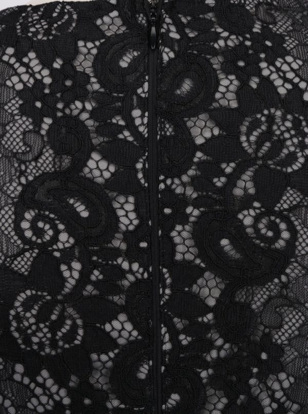 Čierne puzdrové čipkované šaty AX Paris