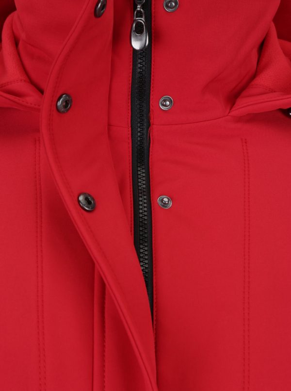 Červená zimná bunda s kapucňou Ulla Popken