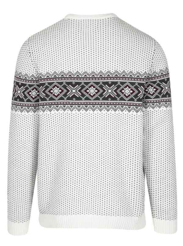 Sivo-krémový sveter s nórskym vzorom Selected Homme Blizzard