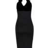 Čierne puzdrové šaty s čipkovaným chokerom AX Paris