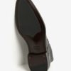 Čierne pánske kožené členkové topánky ALDO Semaj