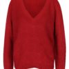Červený sveter s véčkovým výstrihom Jacqueline de Yong Drink
