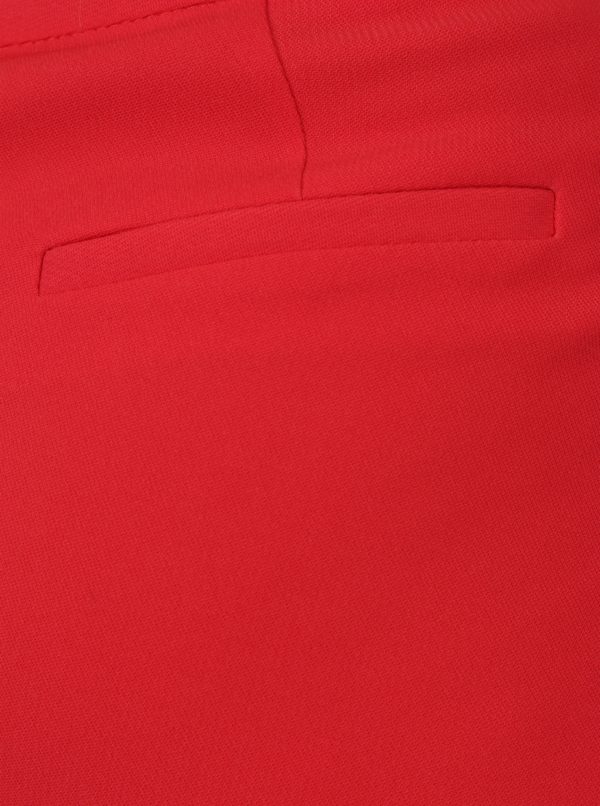 Červené skrátené nohavice Miss Selfridge