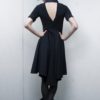 Tmavomodré šaty s golierikom La femme MiMi