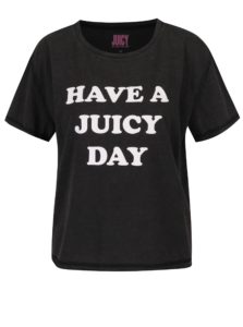 Sivé tričko s potlačou Juicy Couture