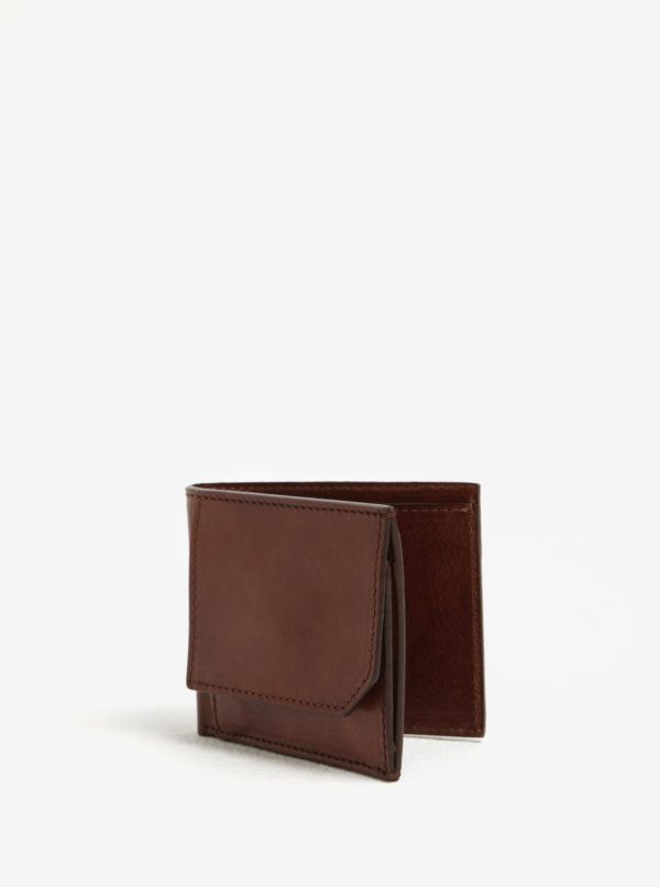 Hnedá pánska kožená peňaženka Elega