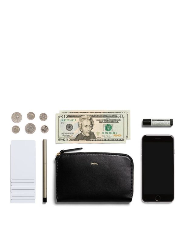 Čierna dámska kožená peňaženka Bellroy Pocket