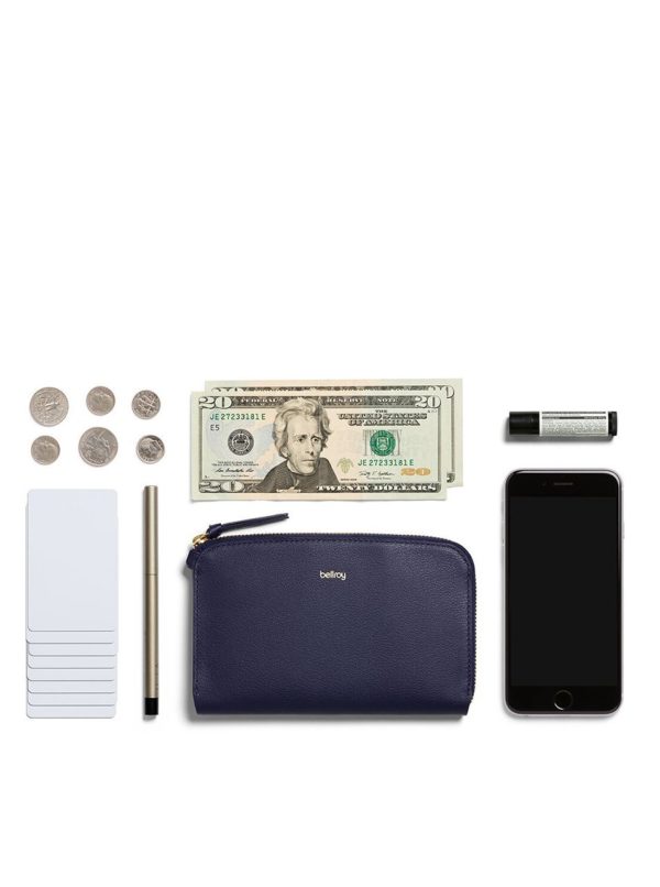 Tmavomodrá dámska kožená peňaženka Bellroy Pocket