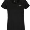 Čierne dámske funkčné tričko s krátkym rukávom Nike