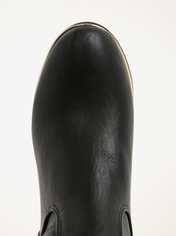 Čierne čižmy s detailmi v zlatej farbe Dorothy Perkins