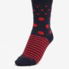 Modro-červené vzorované unisex ponožky Fusakle Guľkopásik krvavý