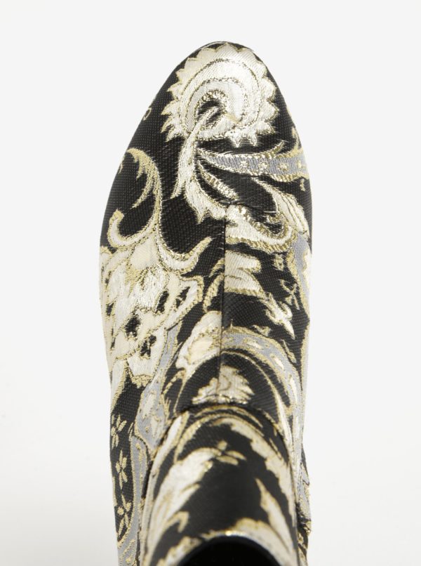 Zlato-čierne vzorované členkové topánky Ted Baker Ishbel