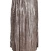 Svetlohnedá plisovaná lesklá sukňa s jemným vzorom Mela London