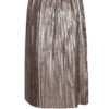 Svetlohnedá plisovaná lesklá sukňa s jemným vzorom Mela London