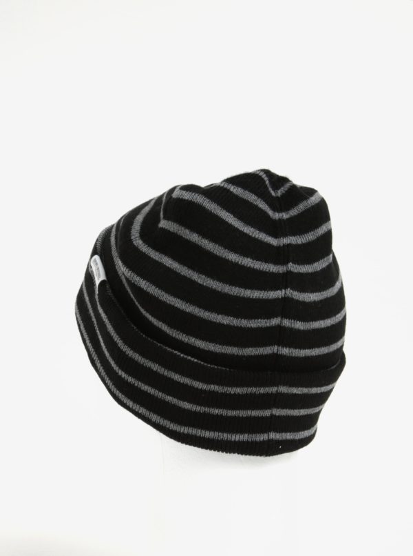 Sivo-čierna pruhovaná čiapka Shine Original