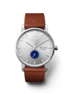 Unisex hodinky v striebornej farbe s hnedým koženým remienkom TRIWA Blue Eye Falken