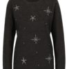 Sivý melírovaný sveter s motívom hviezd Dorothy Perkins