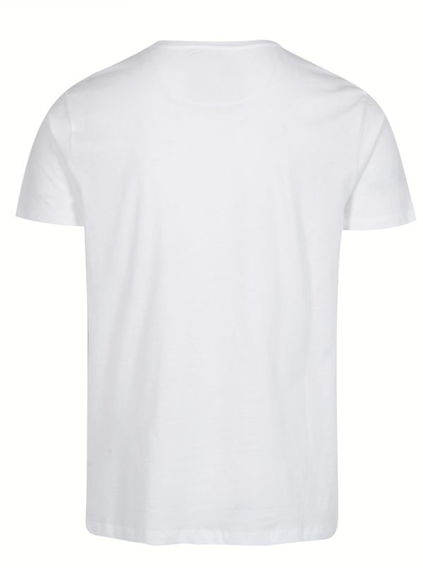 Biele tričko s krátkym rukávom a náprsným vreckom na zips Shine Original