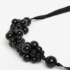 Čierny drevený náhrdelník KO-RA-LE Wav