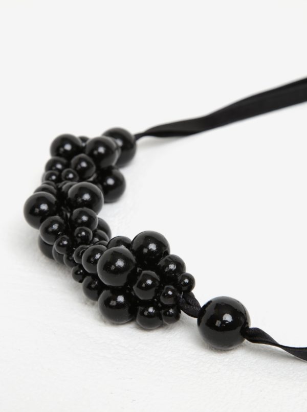 Čierny drevený náhrdelník KO-RA-LE Wav