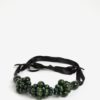 Čierno-zelený drevený náhrdelník KO-RA-LE Wav