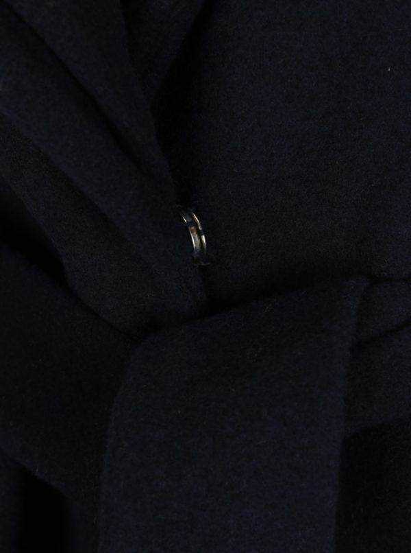 Tmavomodrý zimný kabát s prímesou vlny VERO MODA Pisa