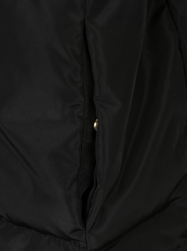 Čierny prešívaný zimný kabát VERO MODA Diva