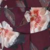 Vínové kvetované šaty s odhalenými ramenami Dorothy Perkins Petite
